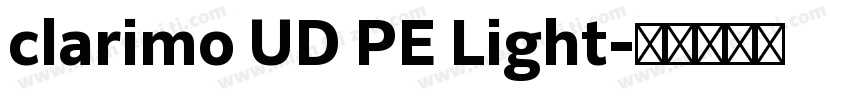 clarimo UD PE Light字体转换